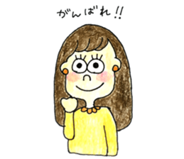 The girls who look good with a smile sticker #10789159