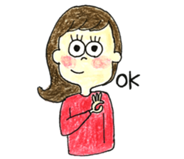 The girls who look good with a smile sticker #10789166