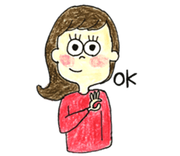 The girls who look good with a smile sticker #10789166