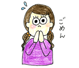 The girls who look good with a smile sticker #10789167