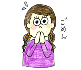 The girls who look good with a smile sticker #10789167