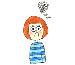 The girls who look good with a smile sticker #10789168