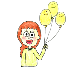 The girls who look good with a smile sticker #10789169