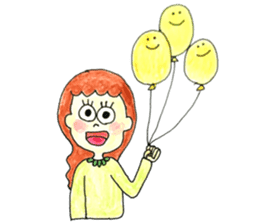 The girls who look good with a smile sticker #10789169