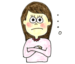 The girls who look good with a smile sticker #10789170