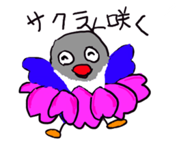 Blue button parakeets Sticker 3 sticker #10789260