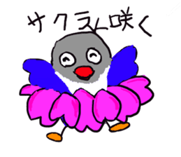 Blue button parakeets Sticker 3 sticker #10789260