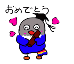 Blue button parakeets Sticker 3 sticker #10789262