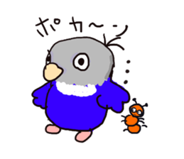 Blue button parakeets Sticker 3 sticker #10789263