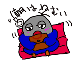 Blue button parakeets Sticker 3 sticker #10789264