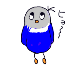 Blue button parakeets Sticker 3 sticker #10789270