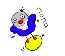 Blue button parakeets Sticker 3 sticker #10789272