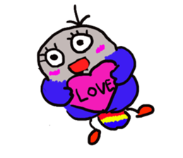 Blue button parakeets Sticker 3 sticker #10789273