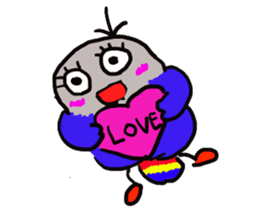 Blue button parakeets Sticker 3 sticker #10789273