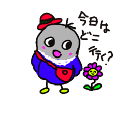 Blue button parakeets Sticker 3 sticker #10789274