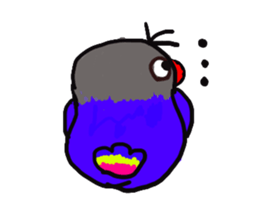 Blue button parakeets Sticker 3 sticker #10789275