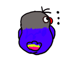 Blue button parakeets Sticker 3 sticker #10789275
