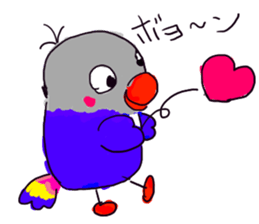 Blue button parakeets Sticker 3 sticker #10789277