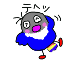 Blue button parakeets Sticker 3 sticker #10789285