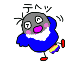 Blue button parakeets Sticker 3 sticker #10789285