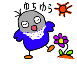 Blue button parakeets Sticker 3 sticker #10789287