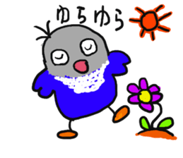 Blue button parakeets Sticker 3 sticker #10789287