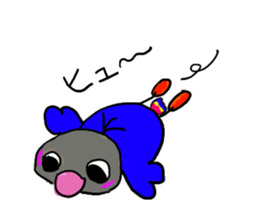 Blue button parakeets Sticker 3 sticker #10789288