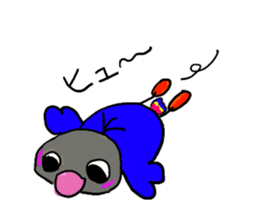 Blue button parakeets Sticker 3 sticker #10789288