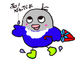 Blue button parakeets Sticker 3 sticker #10789289