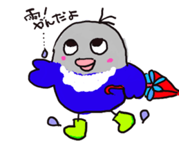 Blue button parakeets Sticker 3 sticker #10789289