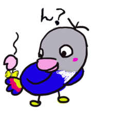 Blue button parakeets Sticker 3 sticker #10789292