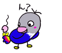 Blue button parakeets Sticker 3 sticker #10789292