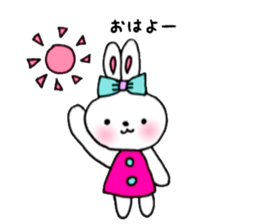cheek pink rabbit3 sticker #10790616