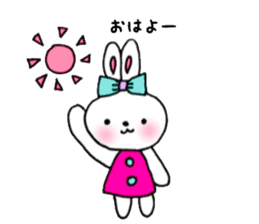 cheek pink rabbit3 sticker #10790616