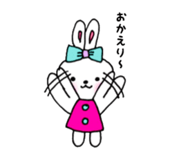 cheek pink rabbit3 sticker #10790619