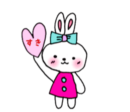 cheek pink rabbit3 sticker #10790620