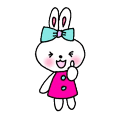 cheek pink rabbit3 sticker #10790622