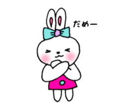 cheek pink rabbit3 sticker #10790624