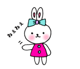 cheek pink rabbit3 sticker #10790625