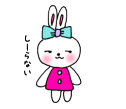 cheek pink rabbit3 sticker #10790626