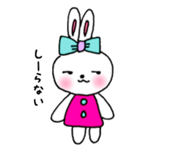 cheek pink rabbit3 sticker #10790626