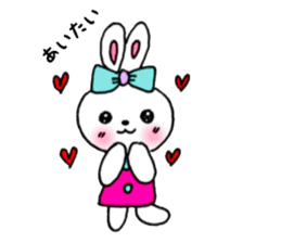 cheek pink rabbit3 sticker #10790630
