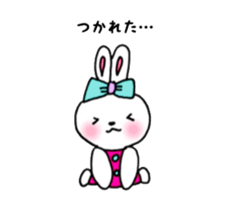cheek pink rabbit3 sticker #10790632