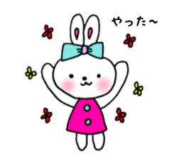 cheek pink rabbit3 sticker #10790637