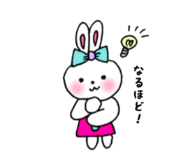 cheek pink rabbit3 sticker #10790638