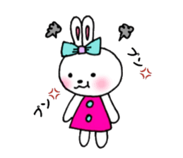 cheek pink rabbit3 sticker #10790639