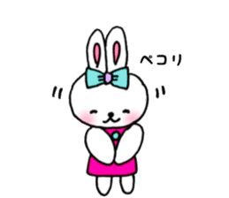 cheek pink rabbit3 sticker #10790640