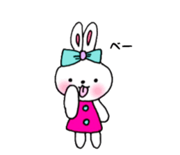 cheek pink rabbit3 sticker #10790641
