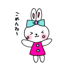 cheek pink rabbit3 sticker #10790642