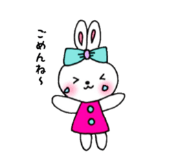 cheek pink rabbit3 sticker #10790642